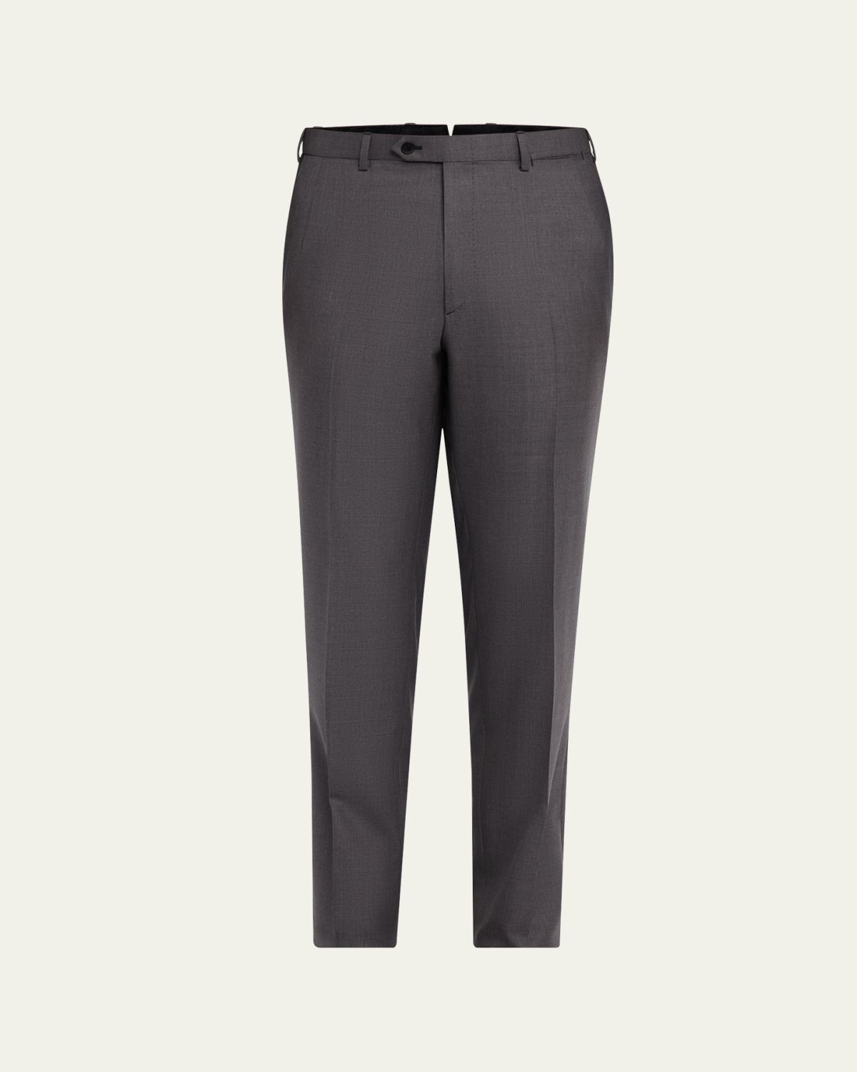 Brioni Men's Solid Twill Dress Trousers