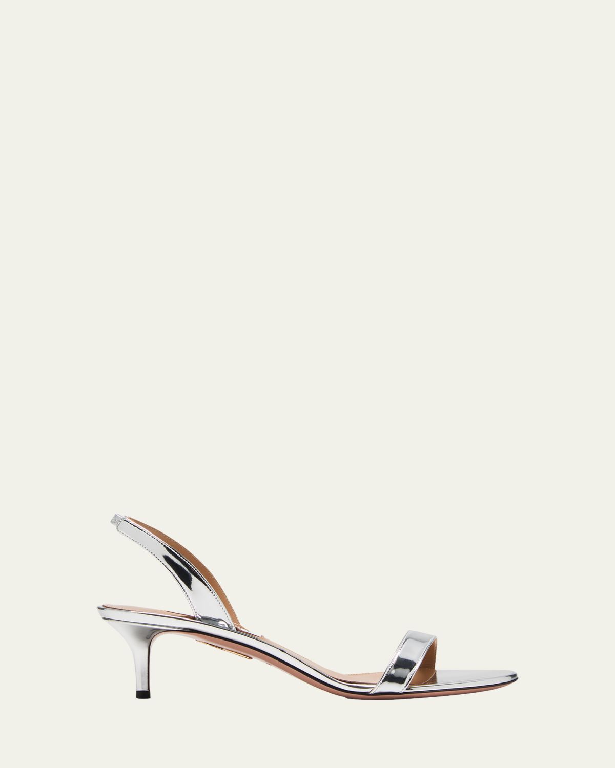 Aquazzura So Nude Metallic Halter Sandals