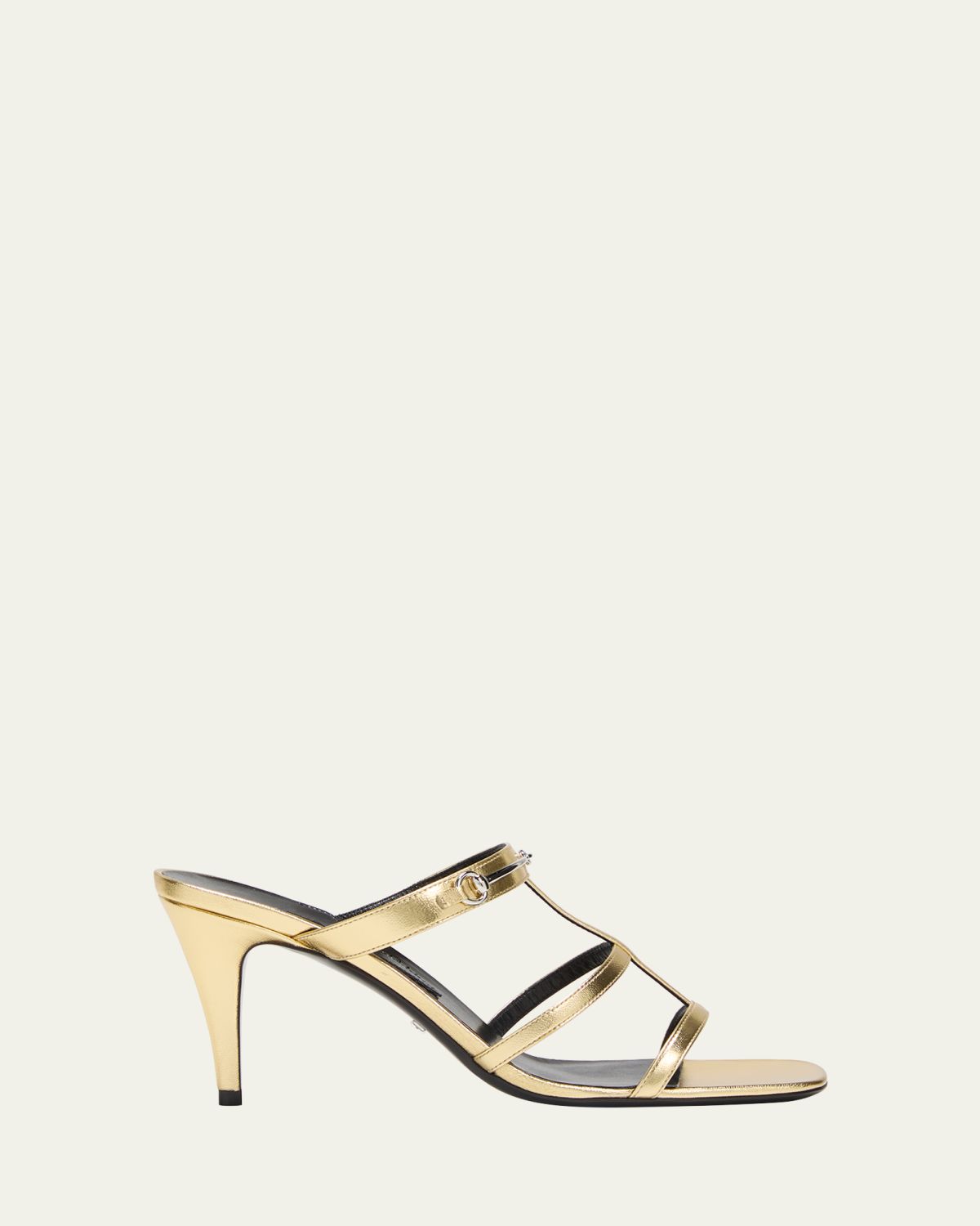 Gucci Horsebit Metallic Leather Stiletto Sandals | Thumbnail 6