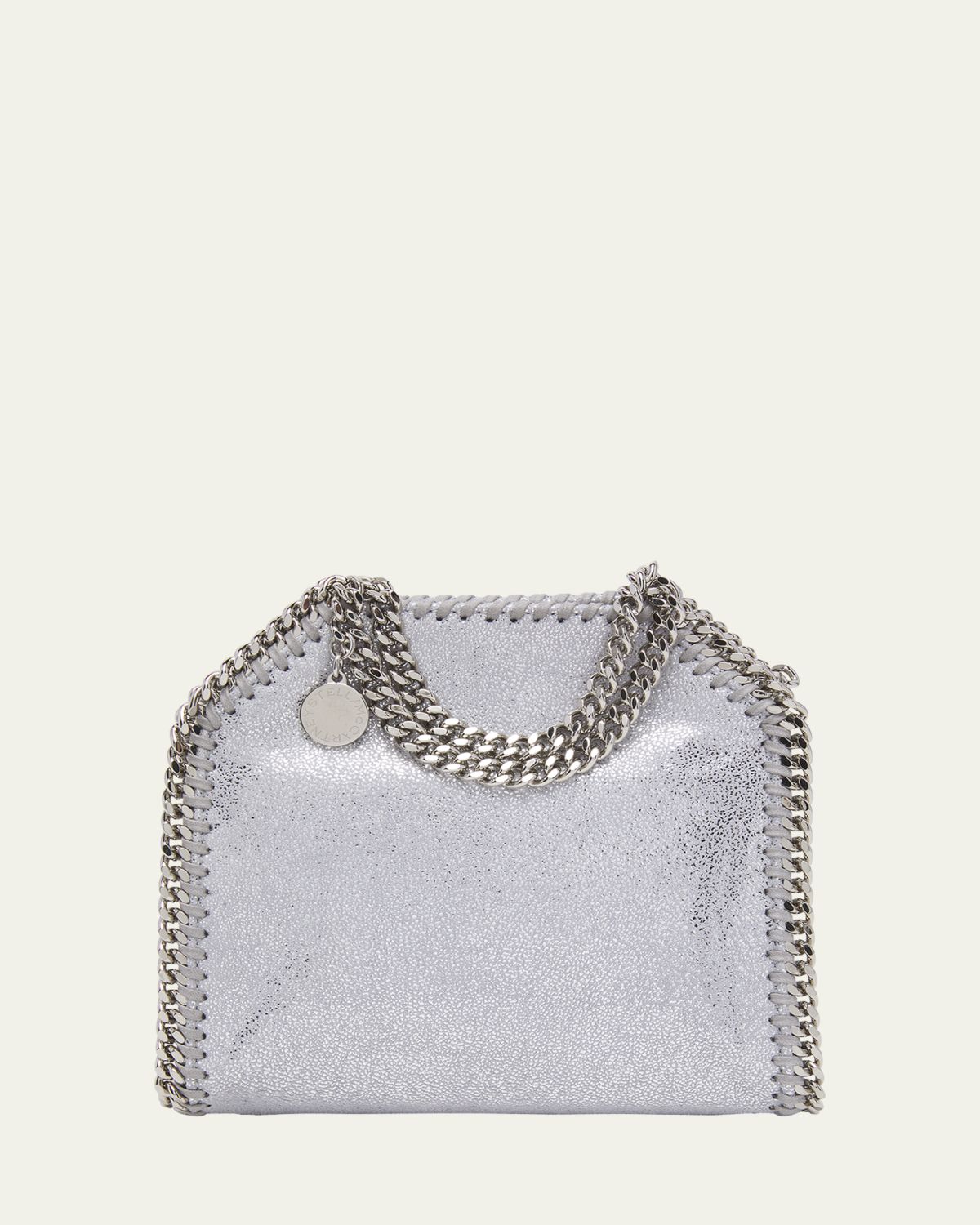 Stella McCartney Tiny Dotted Chamois Metallic Tote Bag
