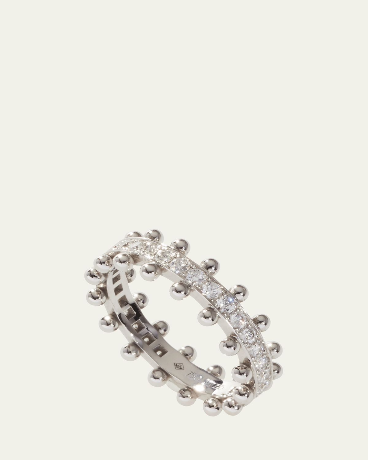 Oscar Massin Beaded 18K Recycled Gold and Lab Grown Diamond Ring