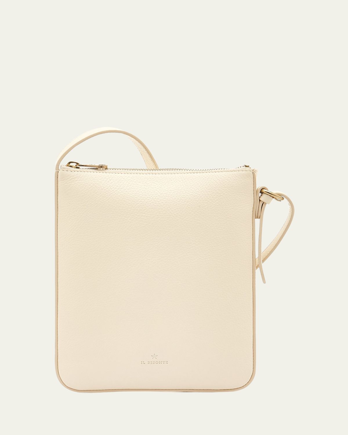 Il Bisonte Flat Vachetta Leather Crossbody Bag