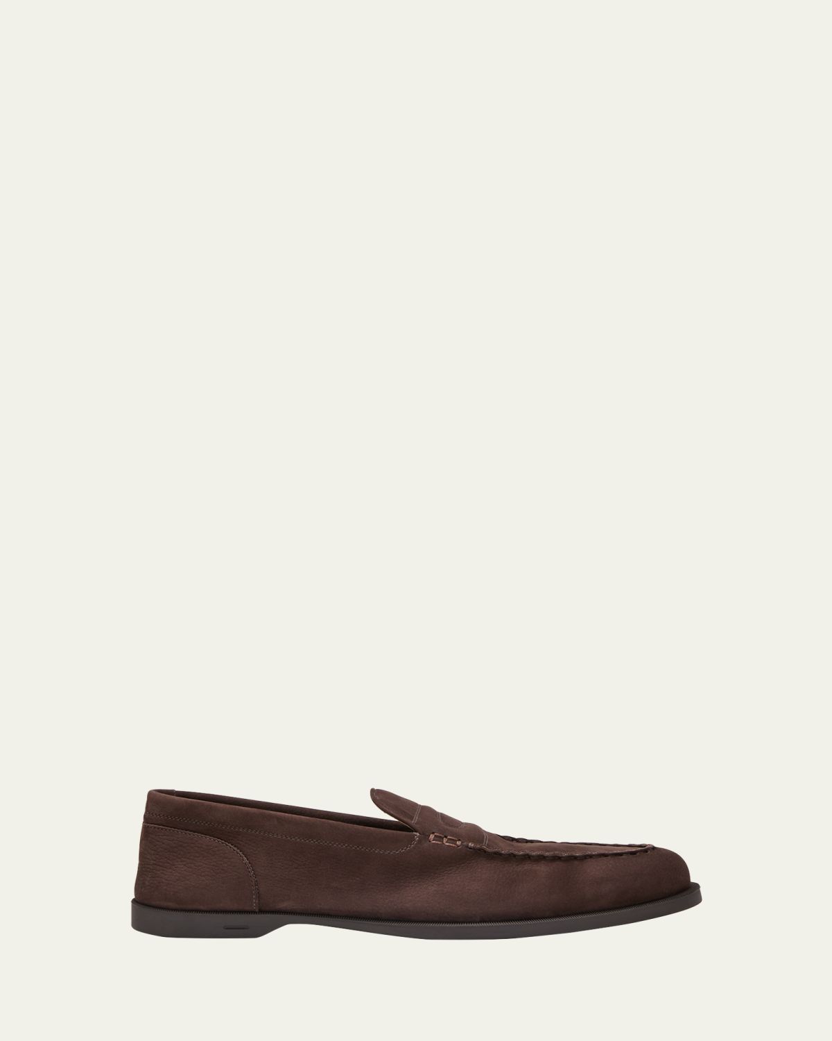 John Lobb Men's Pace Nubuck Penny Loafers