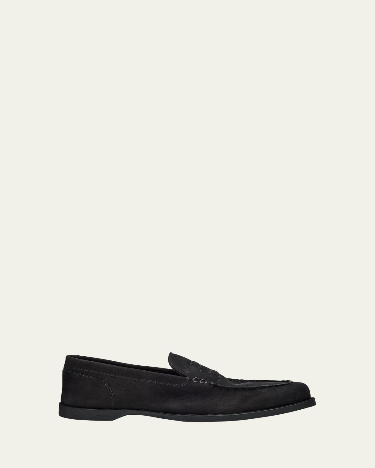 John Lobb Men's Pace Nubuck Penny Loafers
