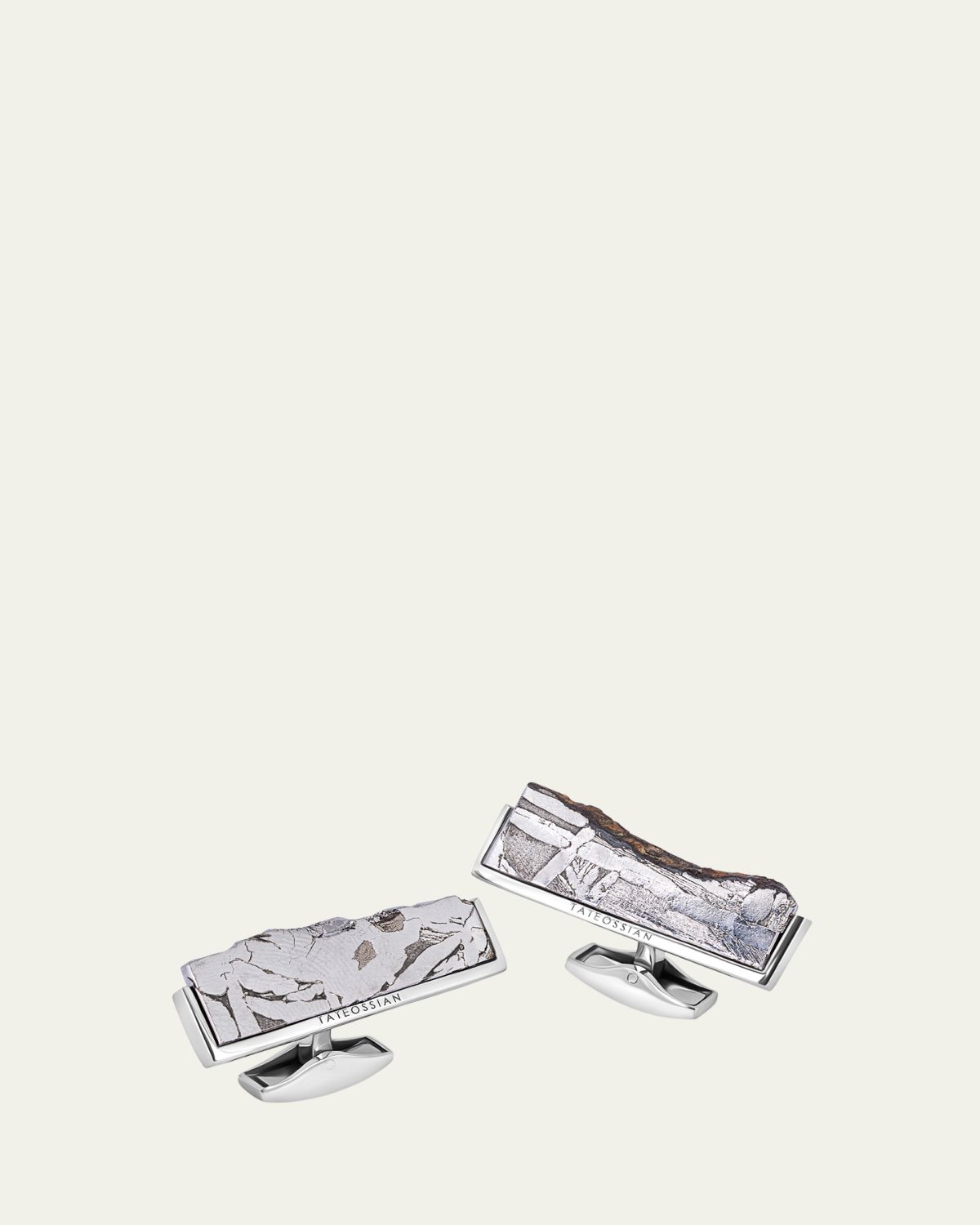 Tateossian Men's Limited Edition Meteorite Seymchan Etched Cufflinks