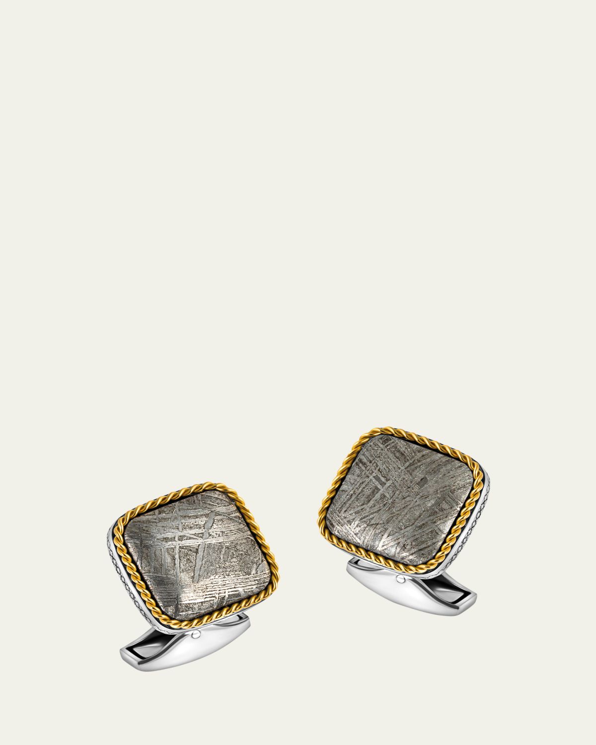 Tateossian Men's Limited Edition Meteorite Square Cufflinks