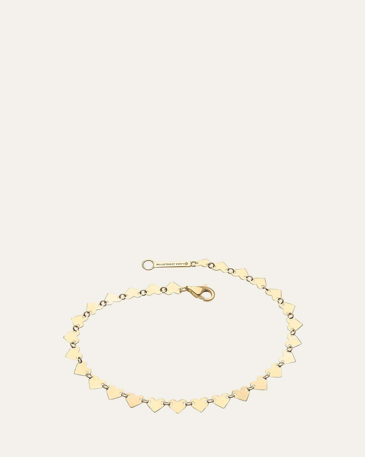 Lana 14K Gold Laser Heart Chain Bracelet