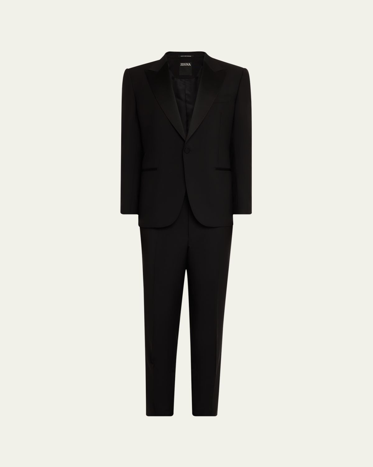 ZEGNA Men's Wool-Mohair Solid Tuxedo