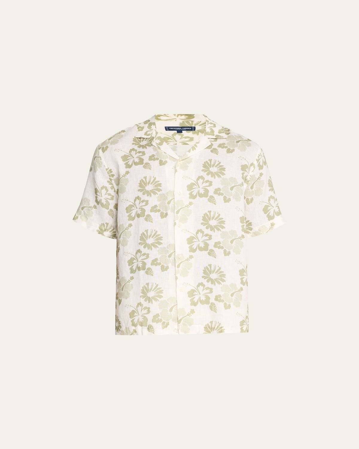 Frescobol Carioca Men's Terry Jacquard Camp Shirt