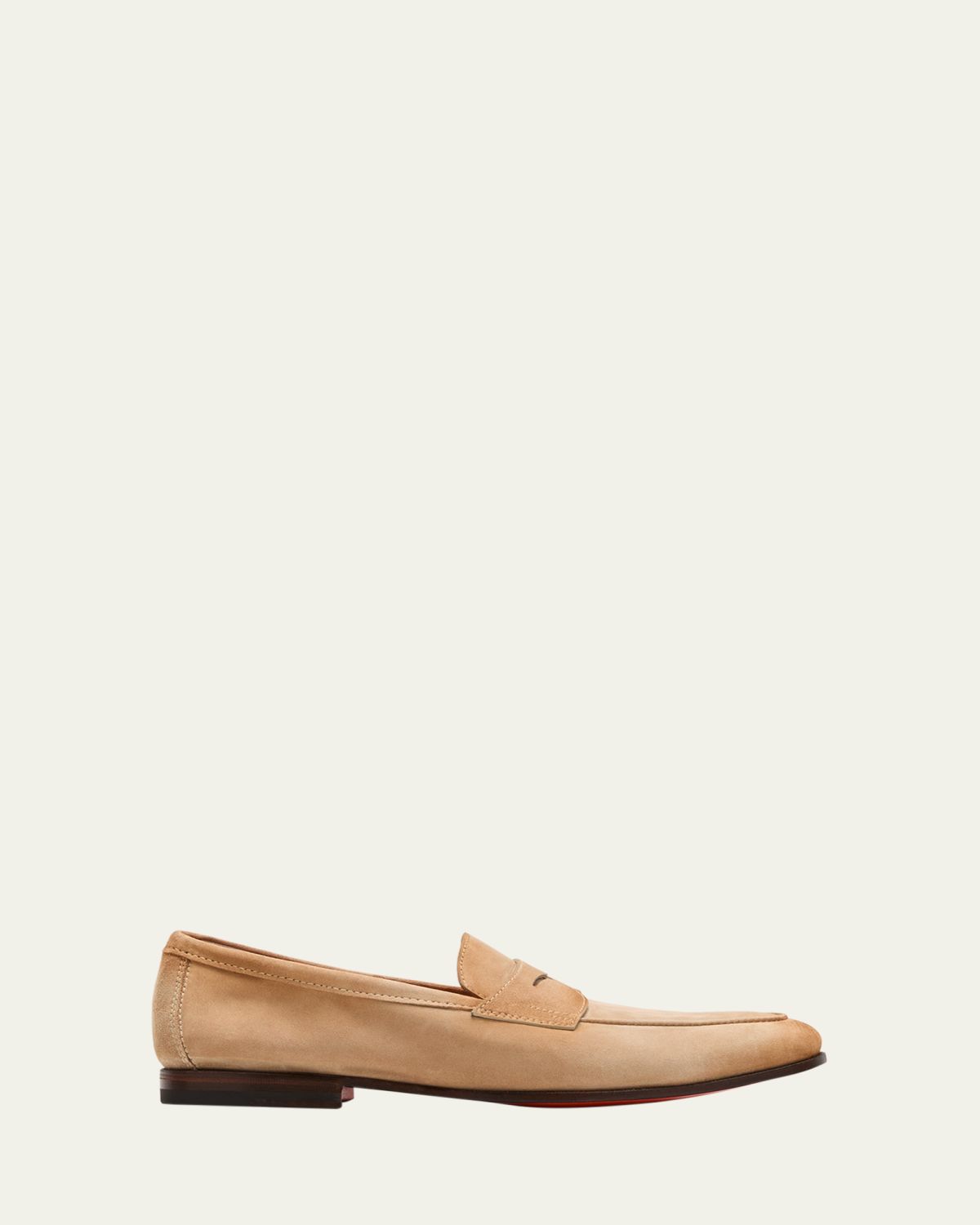 Santoni Men's Carlos Suede Penny Loafers