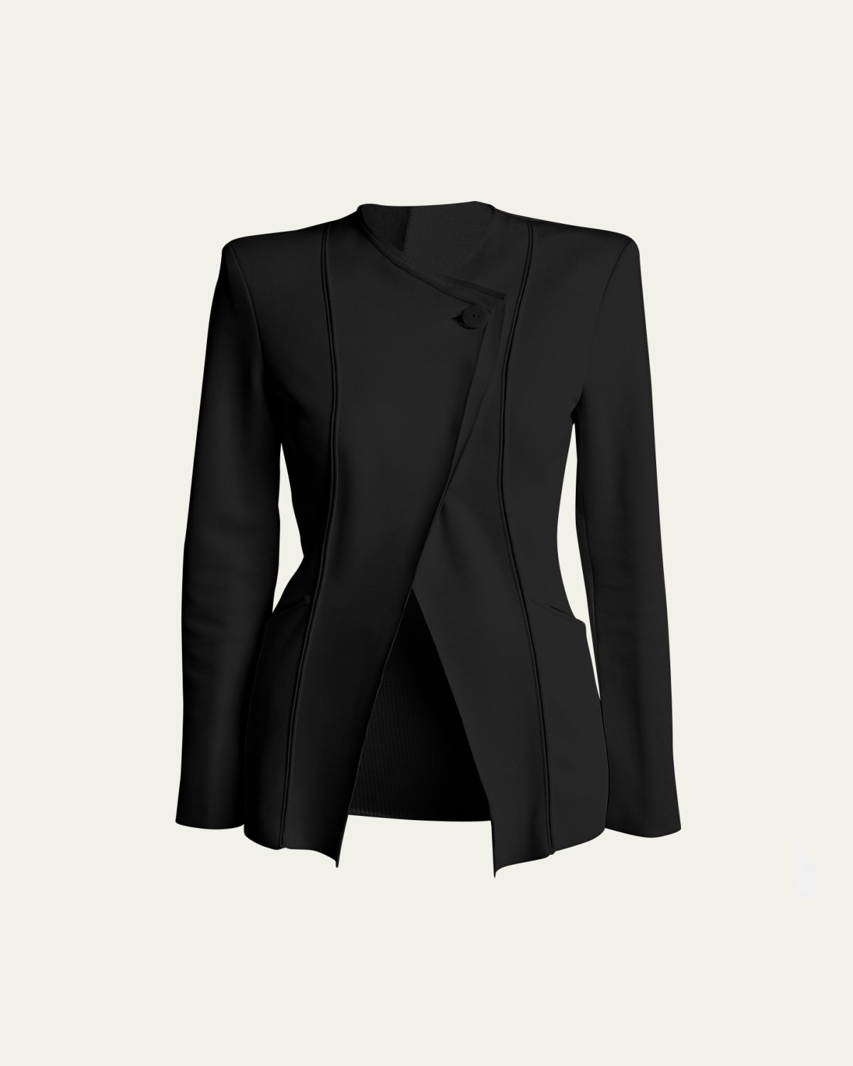 Giorgio Armani Stretch Viscose Asymmetrical Knit Jacket | Thumbnail 6