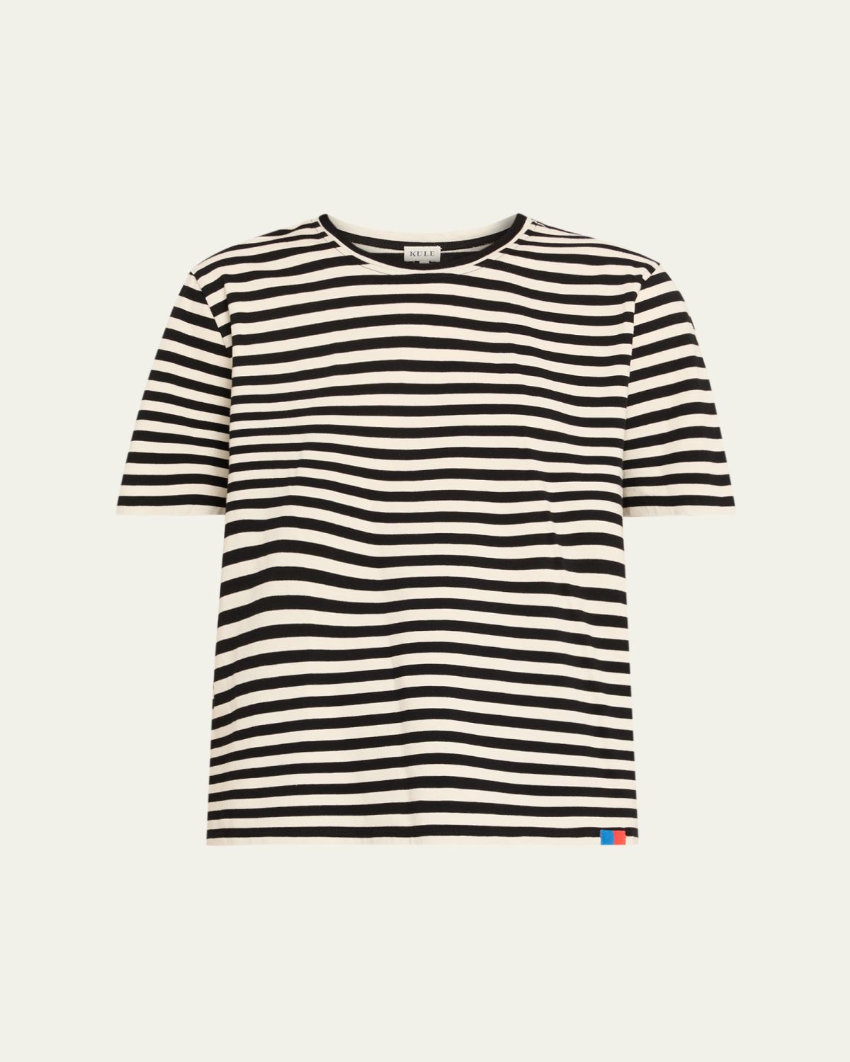 Kule The Modern Cotton Stripe Long-Sleeve Turtleneck T-Shirt