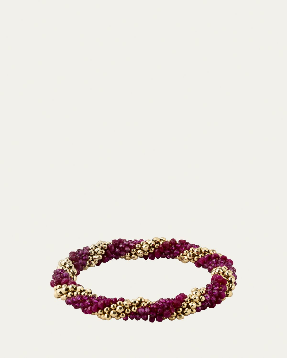 Meredith Frederick 14k Yellow Gold Topaz and Ruby Bead Bracelet