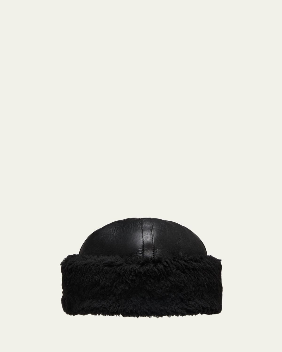 Toteme Leather Shearling Cuff Beanie | Thumbnail 3