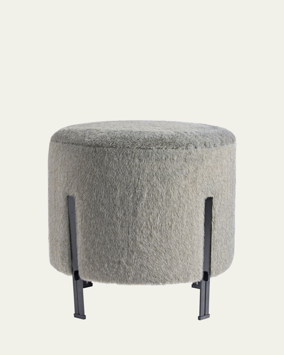 Interlude Home Bexley Faux Fur Stool