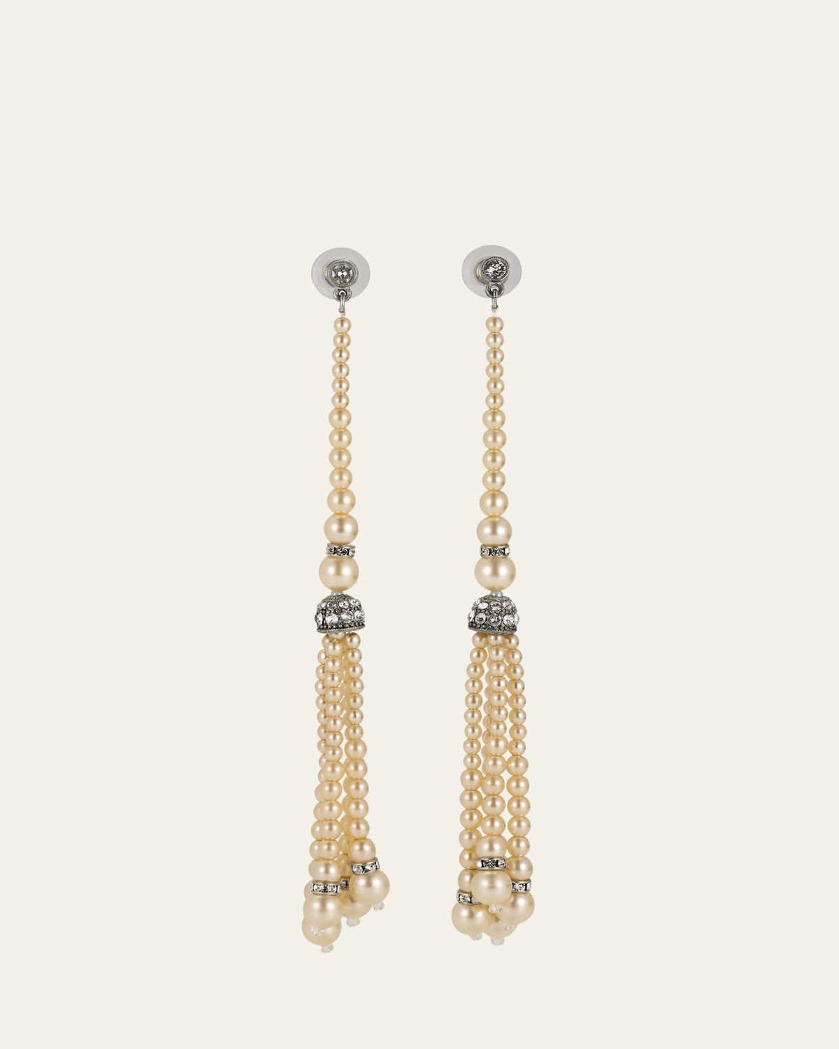 Ben-Amun Pearly Tassel Earrings
