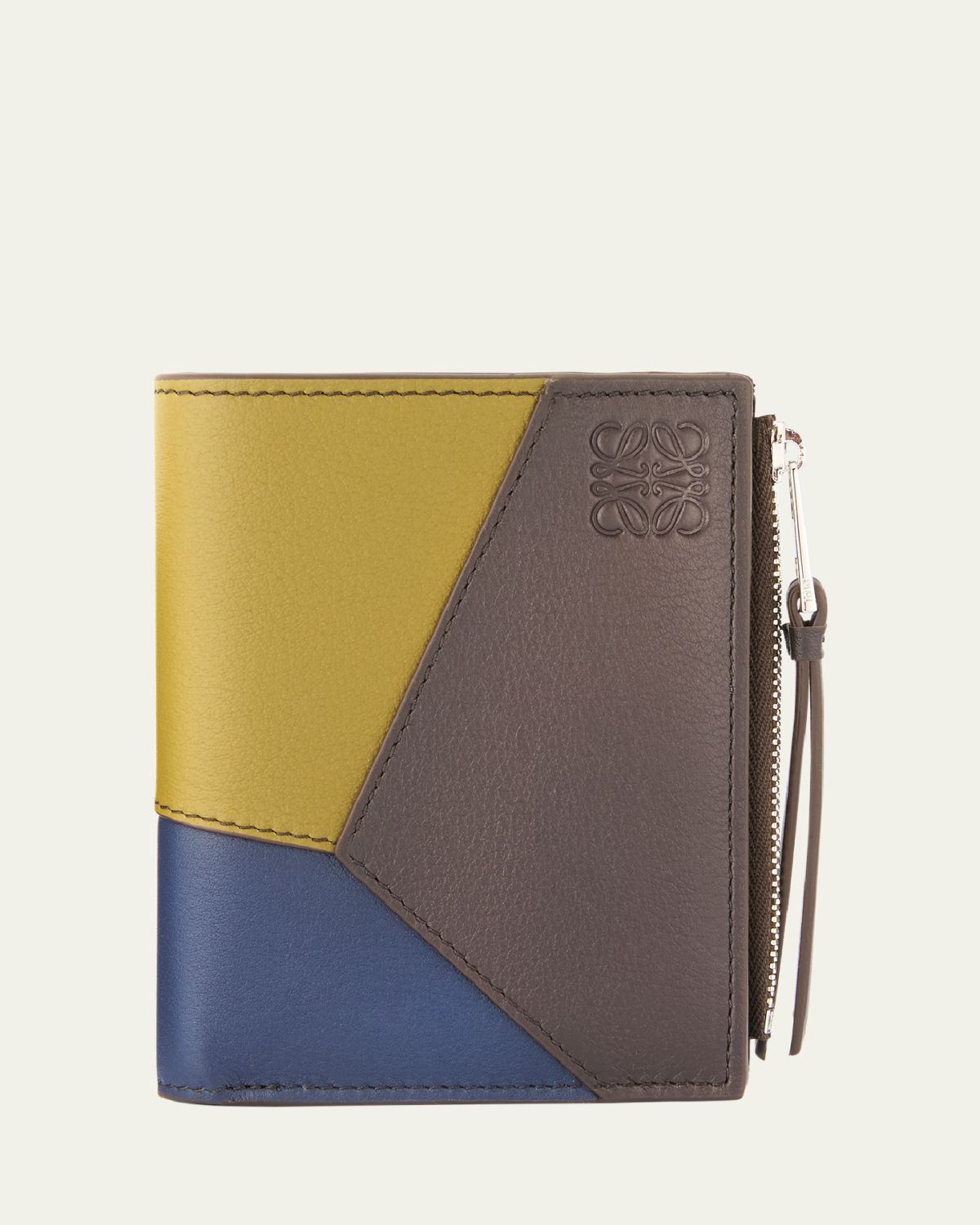 Loewe Men's Puzzle Leather Compact Wallet