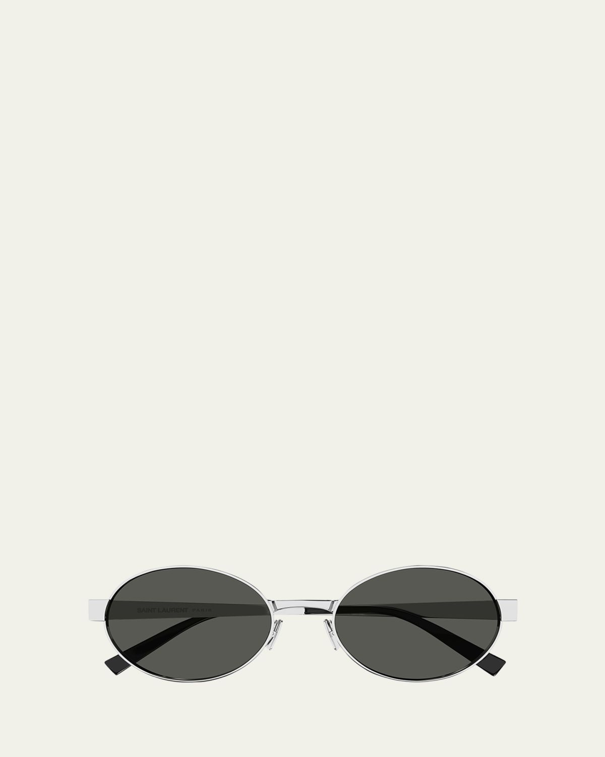 Saint Laurent Logo Metal Oval Sunglasses