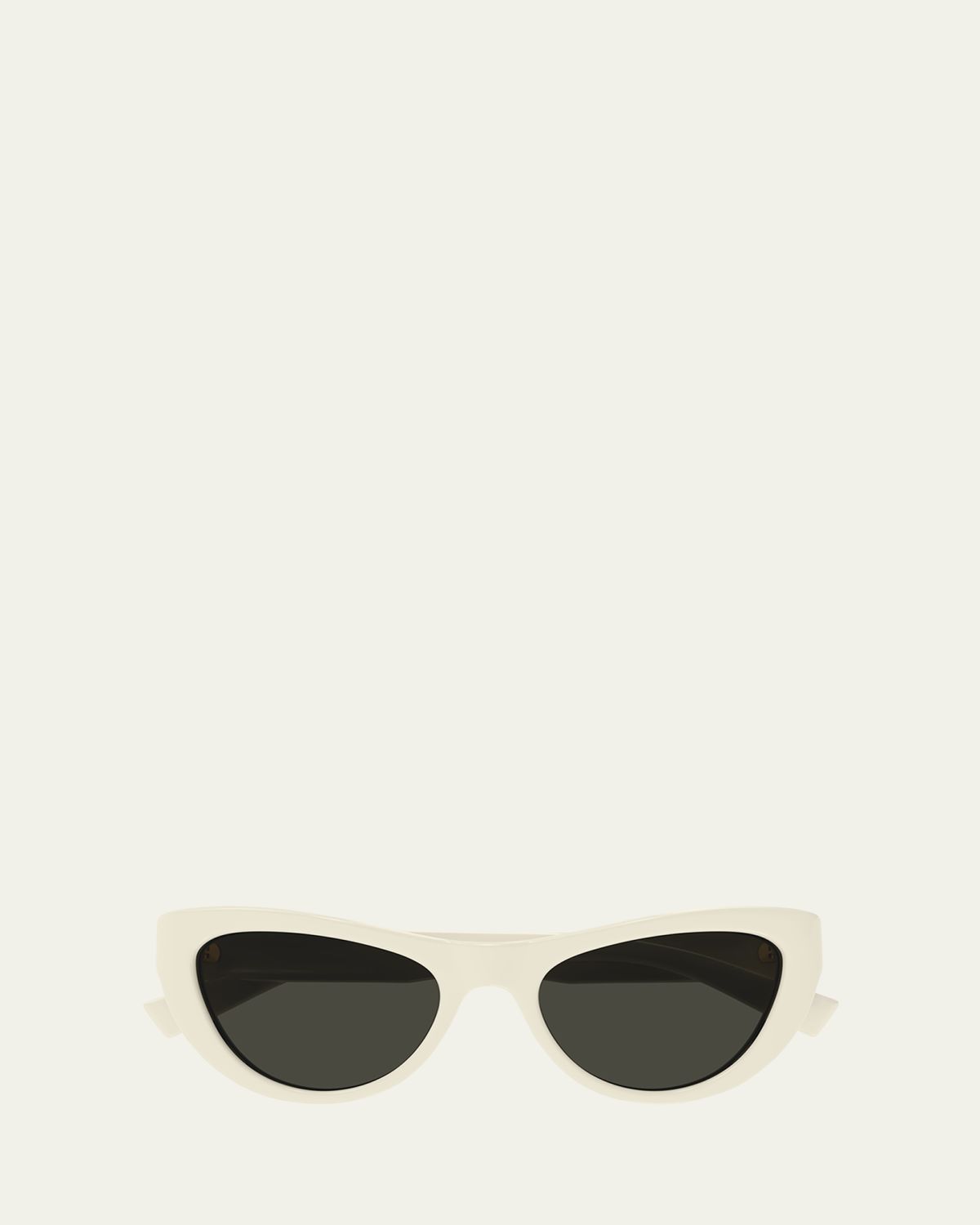 Saint Laurent Sleek Logo Plastic Cat-Eye Sunglasses