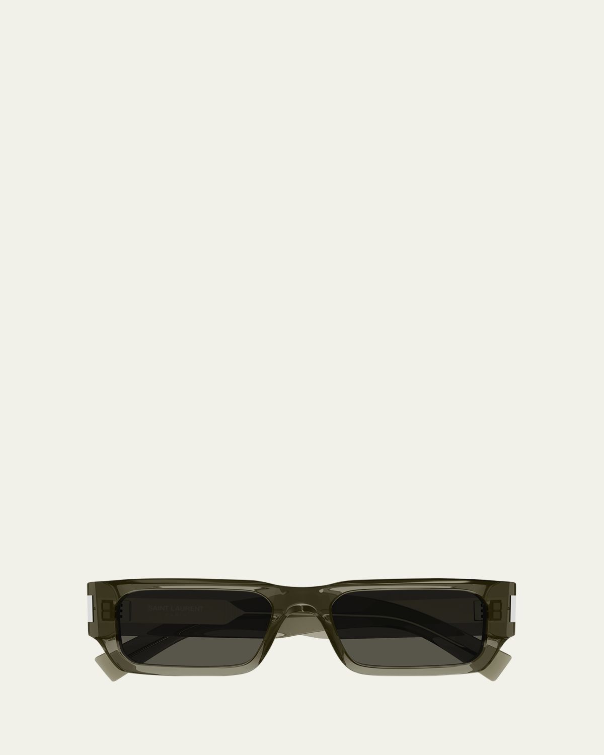 Saint Laurent Men's SL 660 Acetate Rectangle Sunglasses