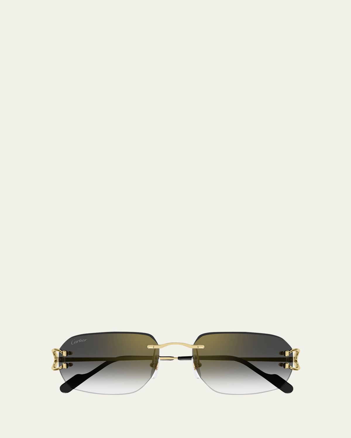 Cartier Men's Rimless Metal Rectangle Sunglasses | Thumbnail 3 Cartier Men's Rimless Metal Rectangle Sunglasses | Thumbnail 3