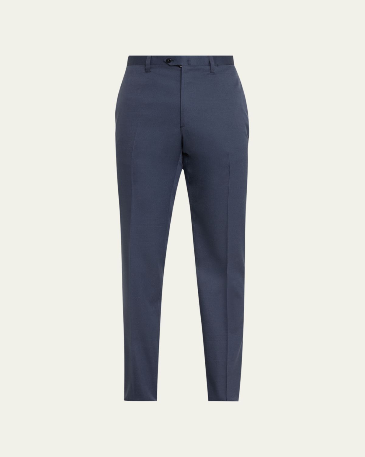 Cesare Attolini Men's Luxe Twill Flat-Front Trousers