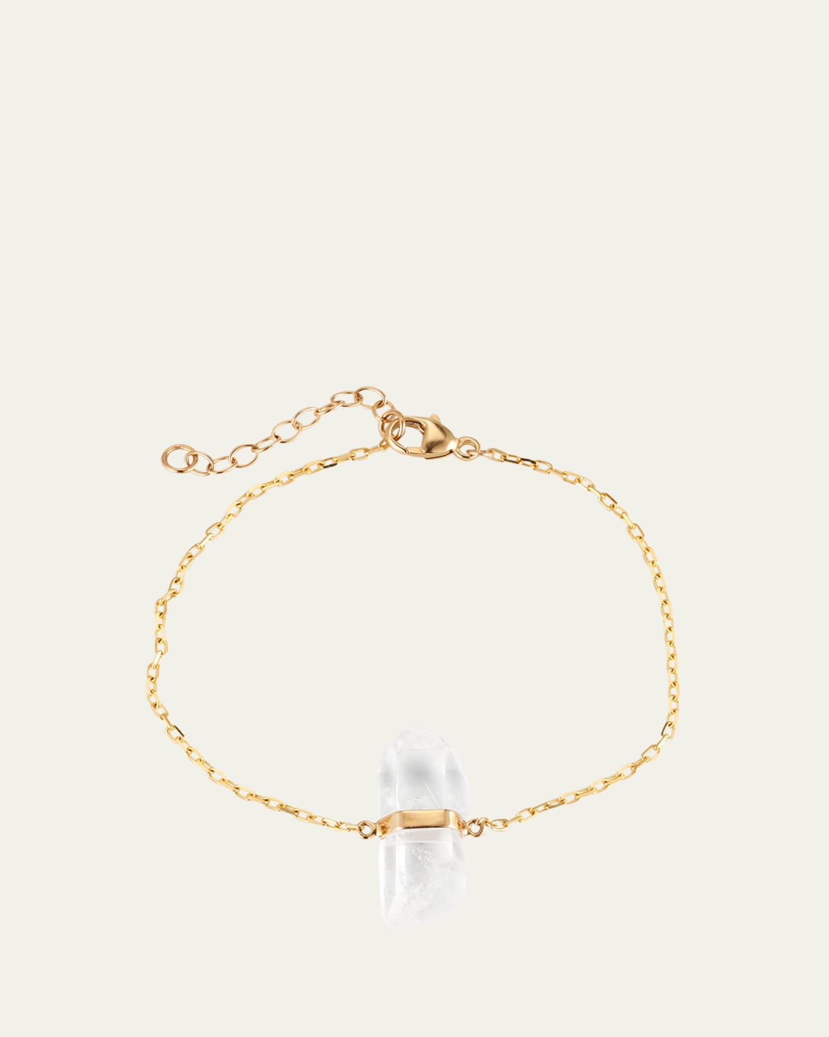 JIA JIA Crystal Quartz Gold Chain Bracelet