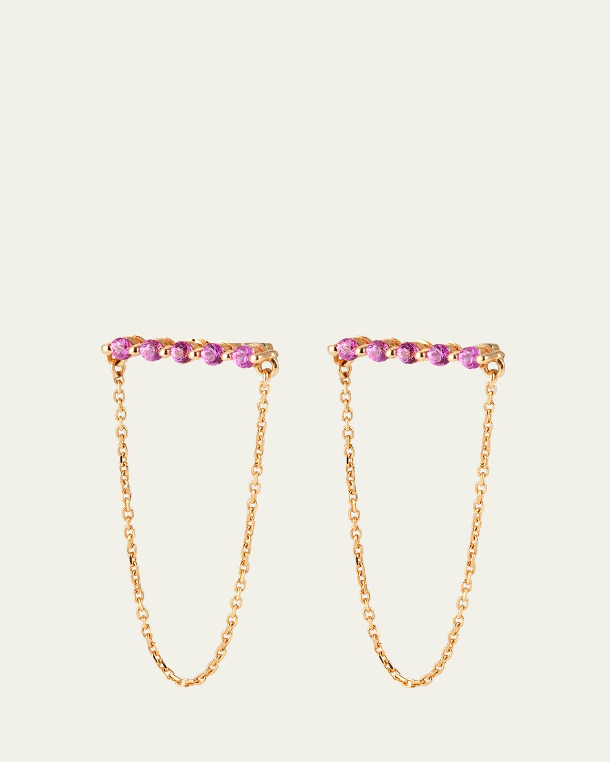 JIA JIA 14K Gemstone Bar Chain Earrings