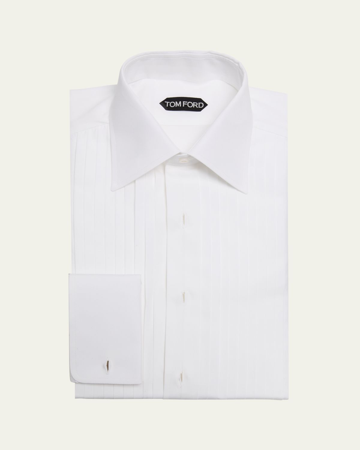 TOM FORD Men's Cotton Plisse Dress Shirt | Thumbnail 3 TOM FORD Men's Cotton Plisse Dress Shirt | Thumbnail 3