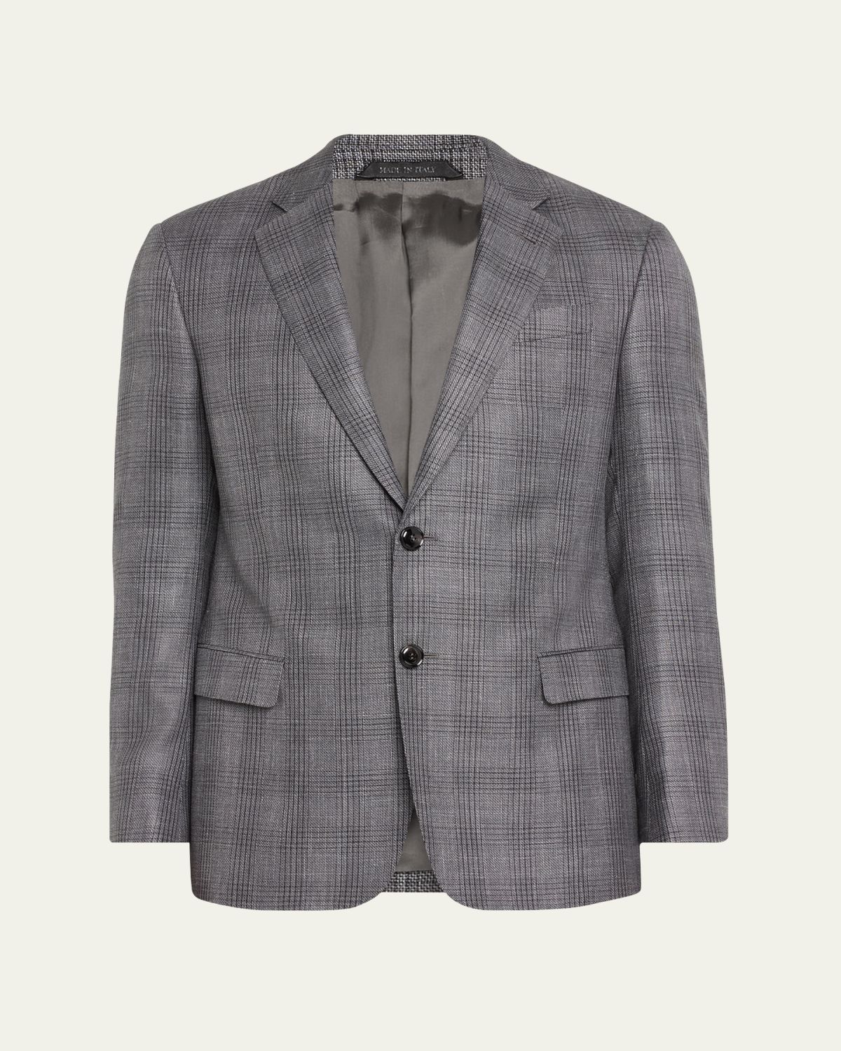 Giorgio Armani Men's Plaid Windowpane Blazer