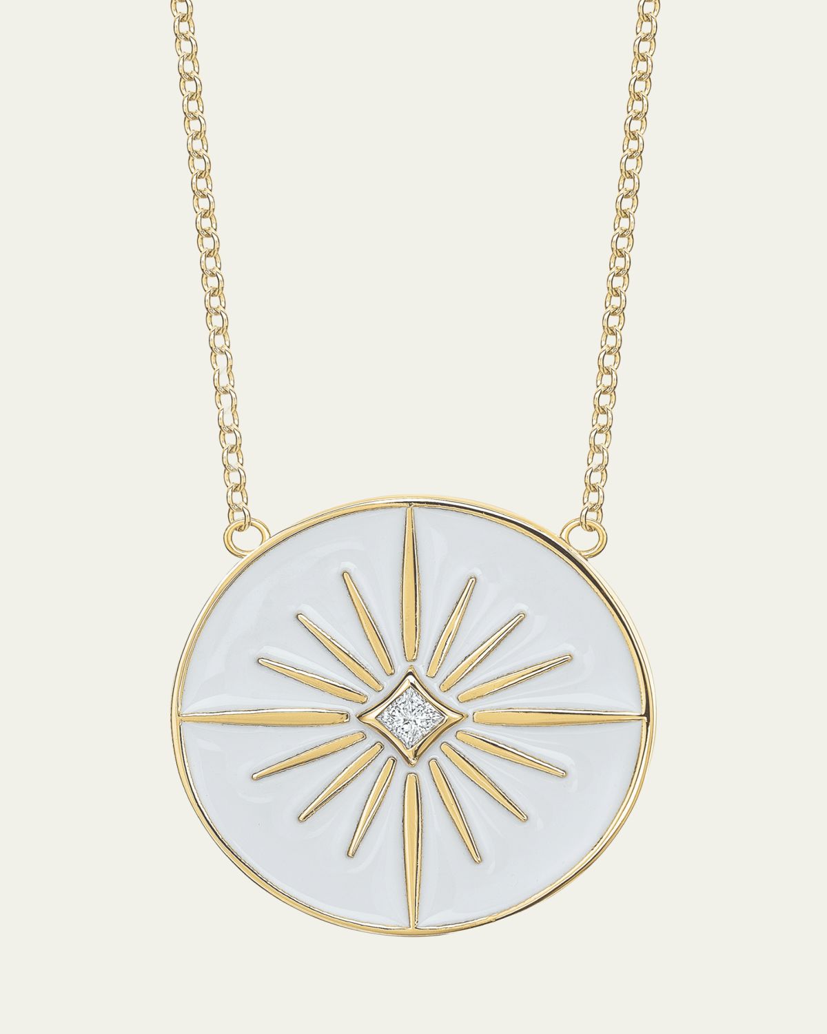 Tracee Nichols 14K Gold Lucky Star Diamond Token Necklace