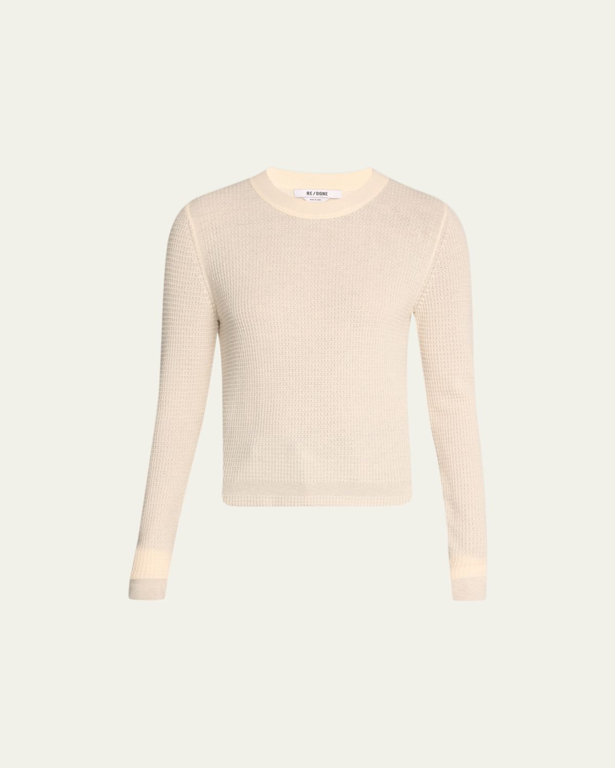 RE/DONE Slim-Fit Waffle Knit Top