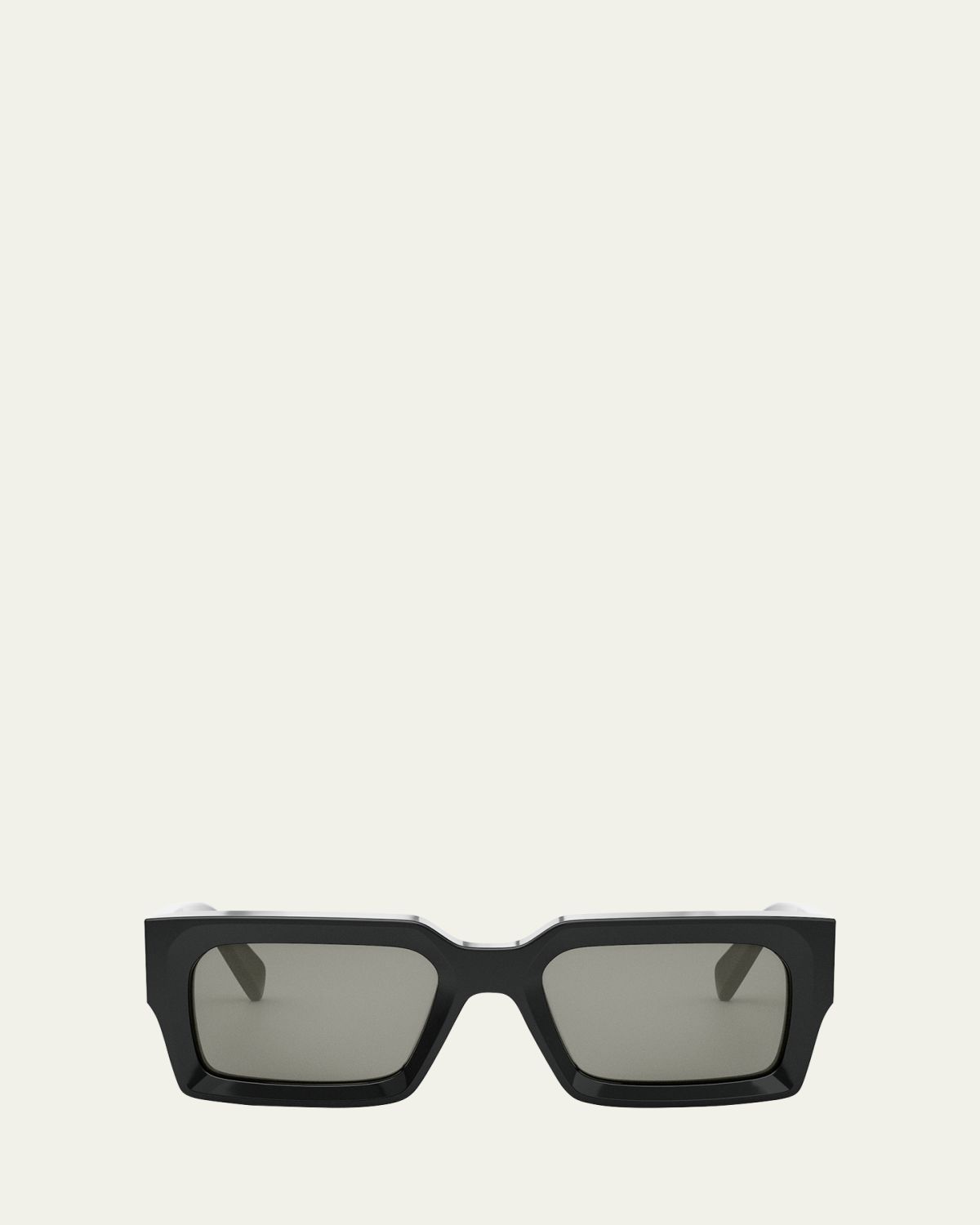 Celine Bold 3 Dots Beveled Acetate Rectangle Sunglasses