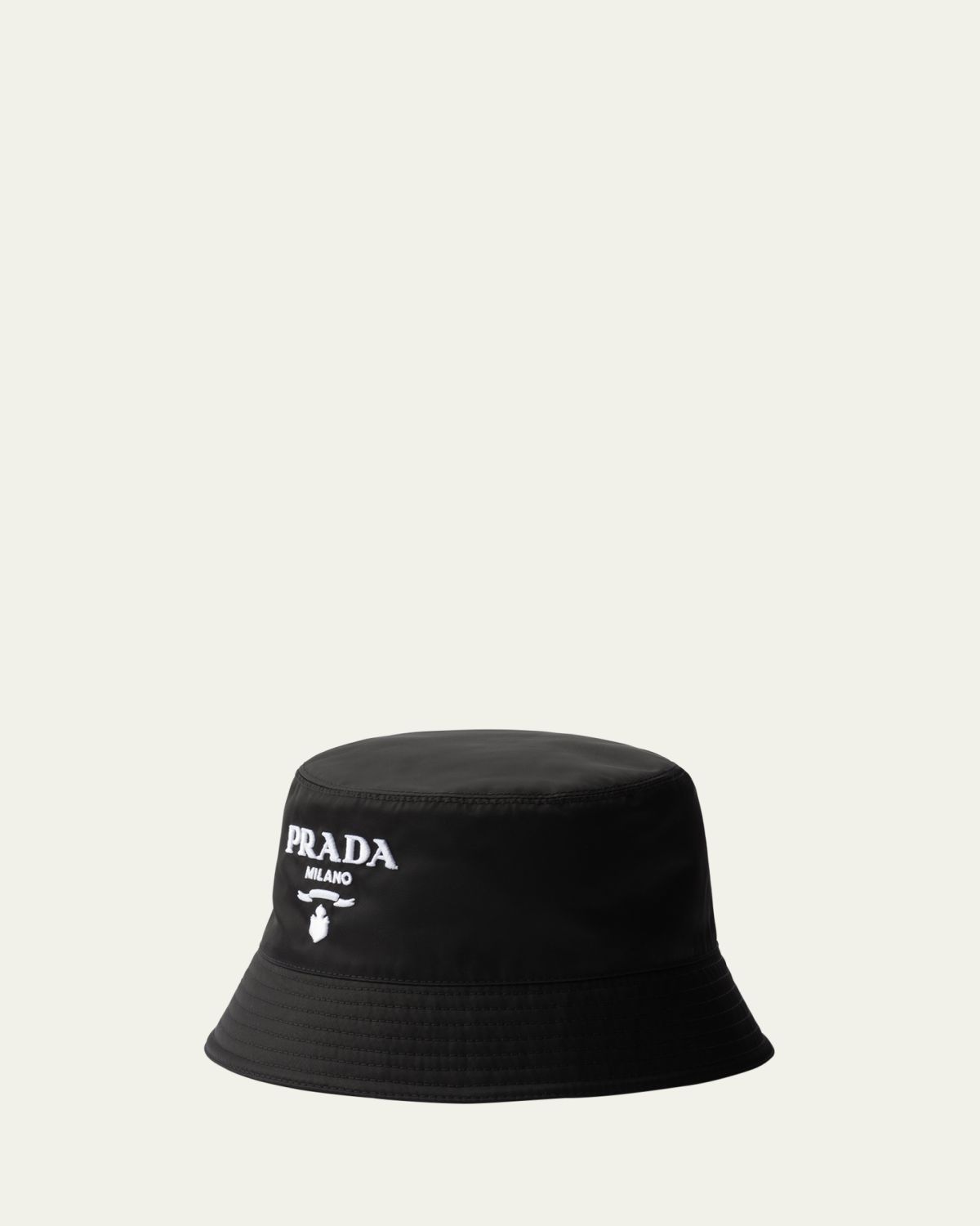 Prada Men's Embroidered Logo Bucket Hat