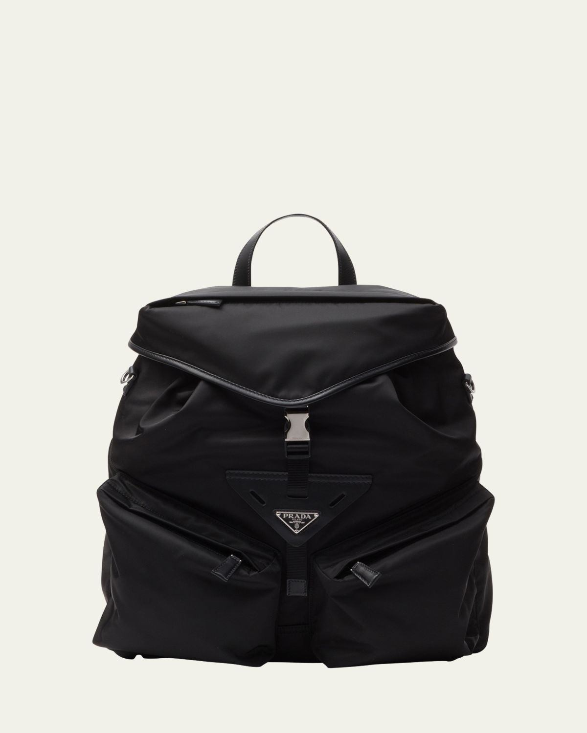 Prada Men's Re-Nylon and Leather Backpack