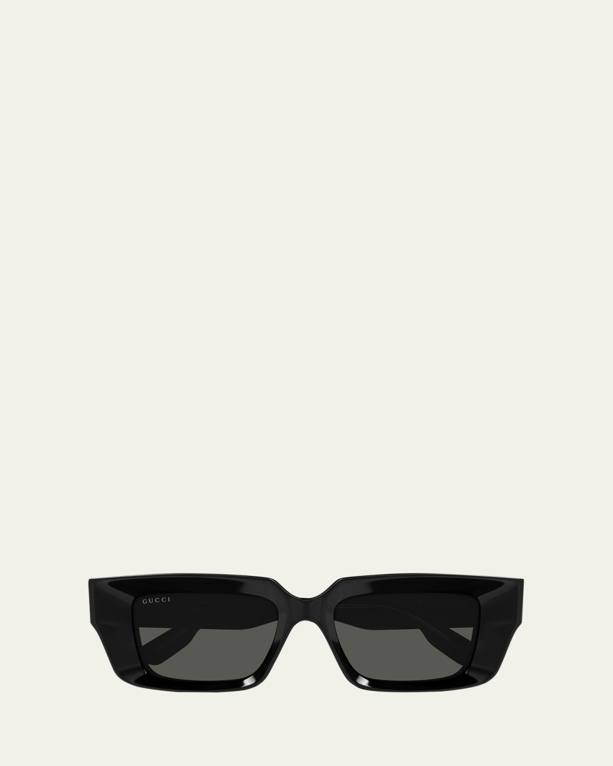 Gucci Men's Acetate and Nylon Rectangle Sunglasses