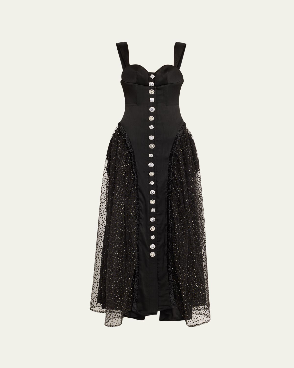 HARBISON Soft Storm II Silk Bustier Maxi Dress | Thumbnail 6