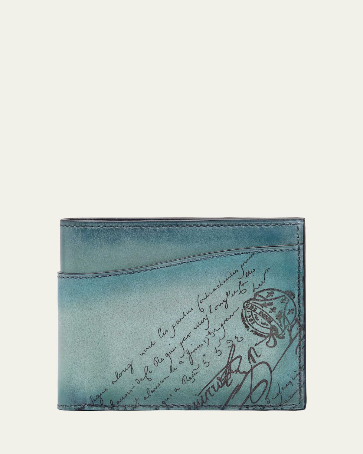 Berluti Men's Makore Gradiant Scritto Venezia Leather Bifold Wallet