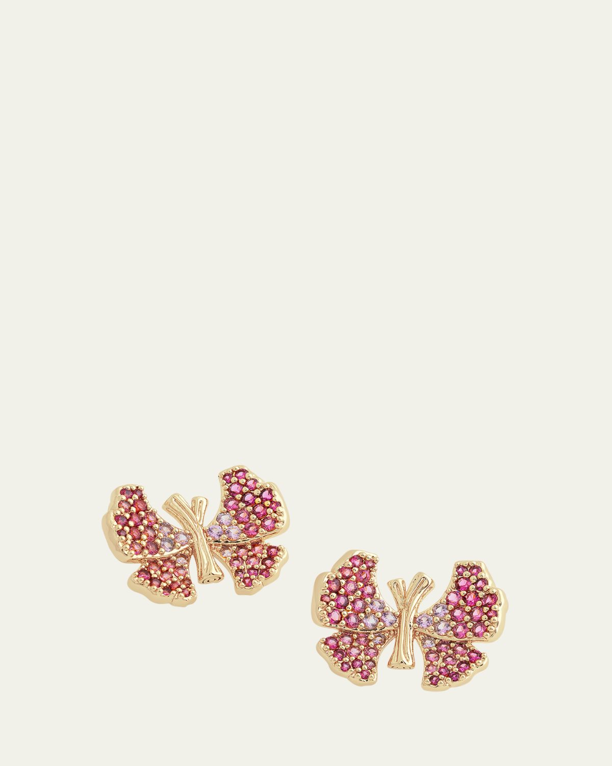 Anabel Aram Jewelry Cubic Zirconia Butterfly Stud Earrings
