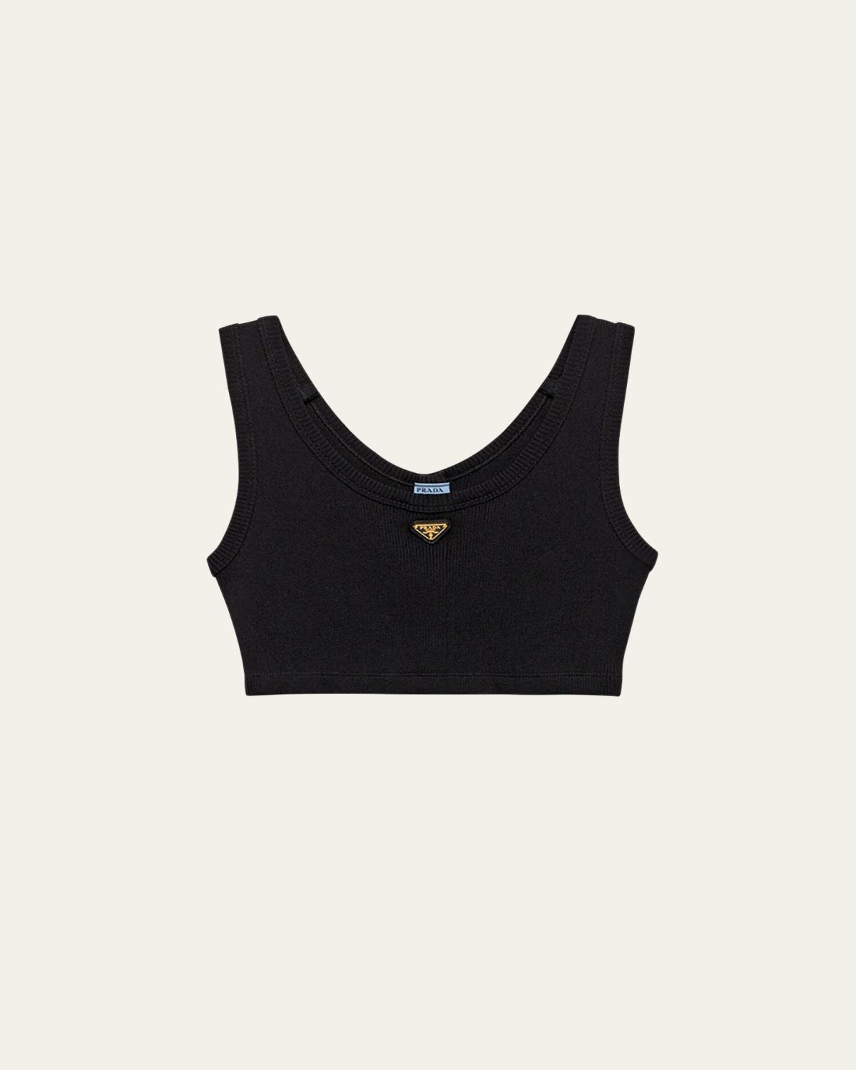 Prada Jersey Cropped Tank Top