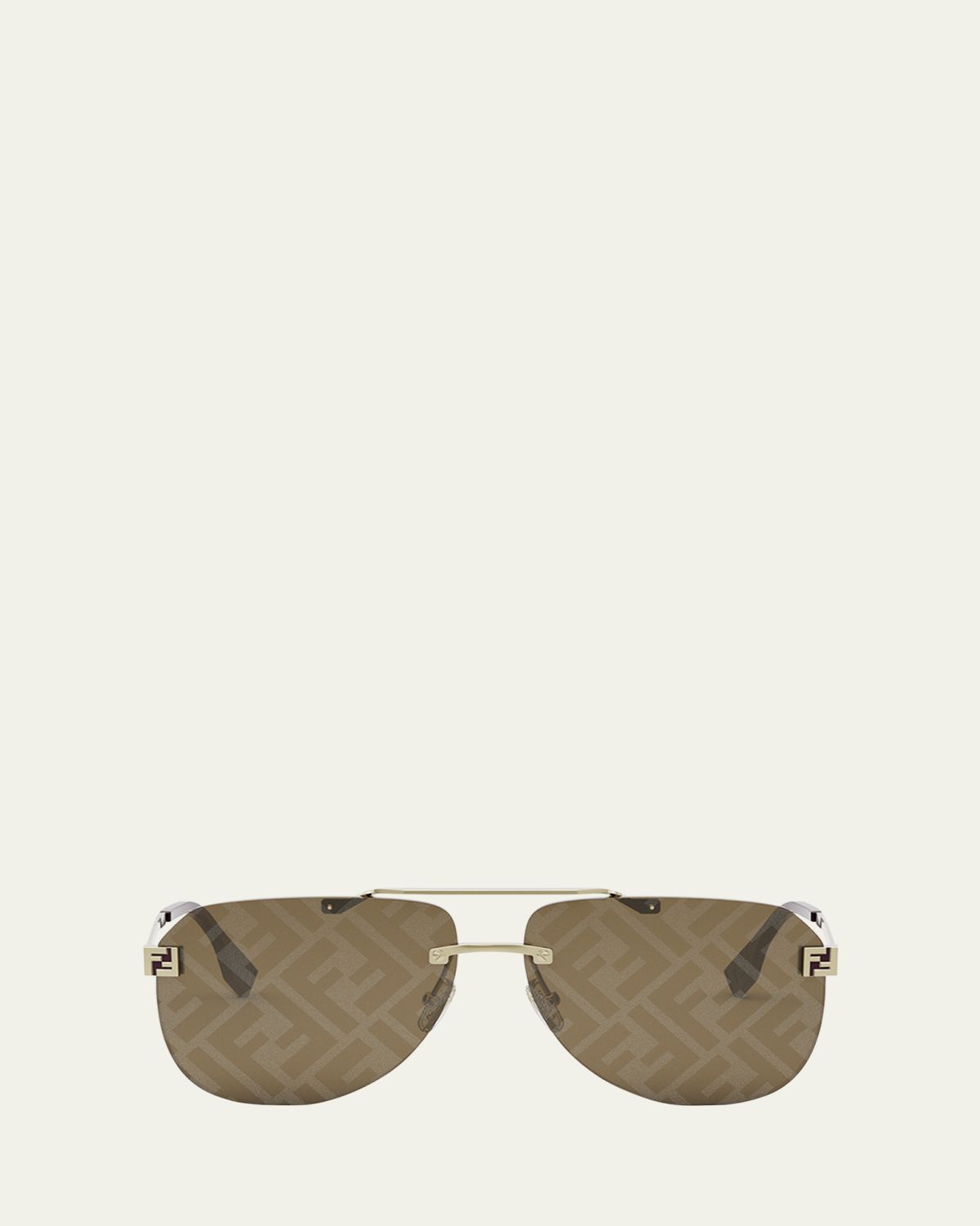 Fendi Men's Sky Monogram Metal Sunglasses