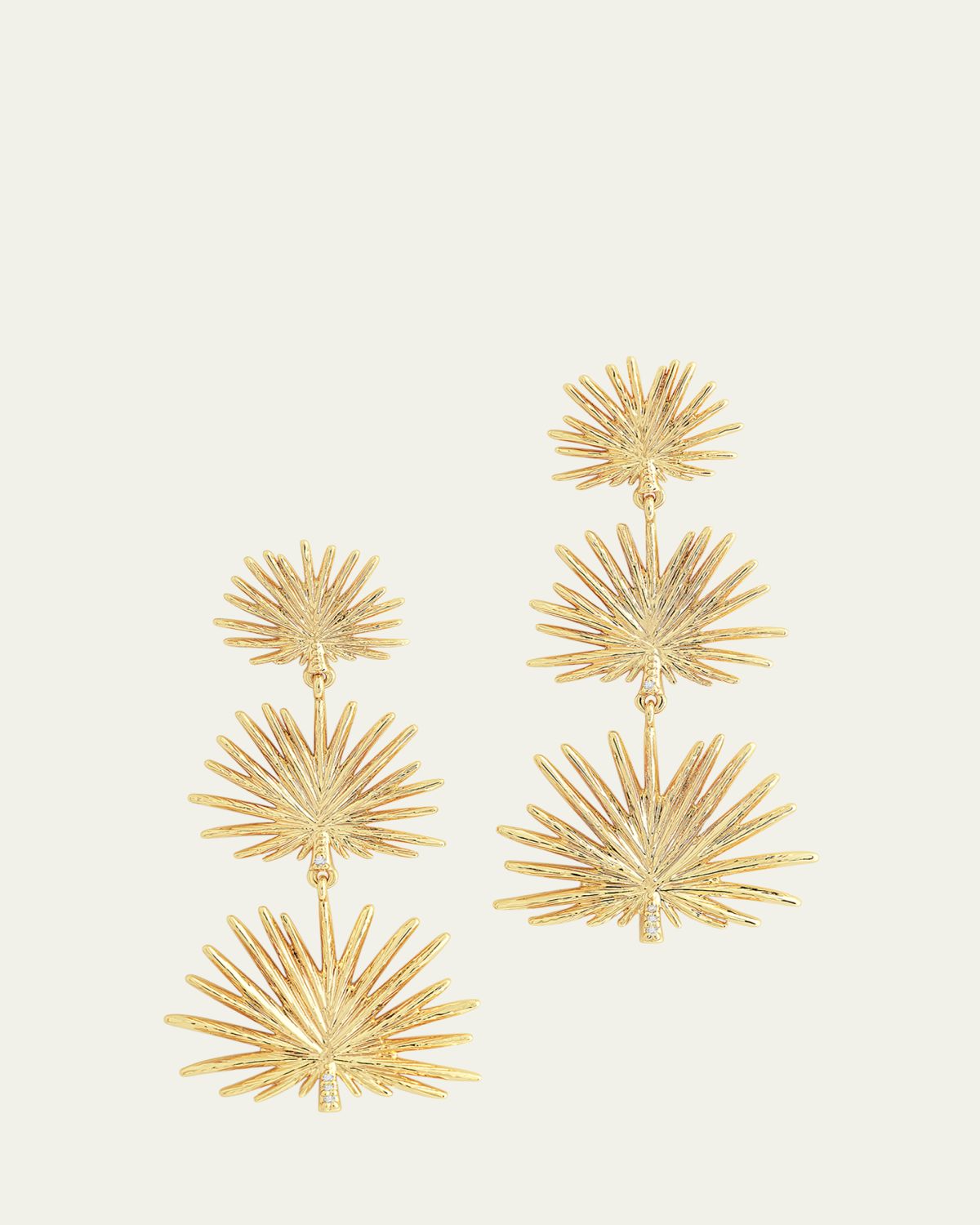 Anabel Aram Jewelry Cubic Zirconia Palm Leaves Earrings | Thumbnail 5