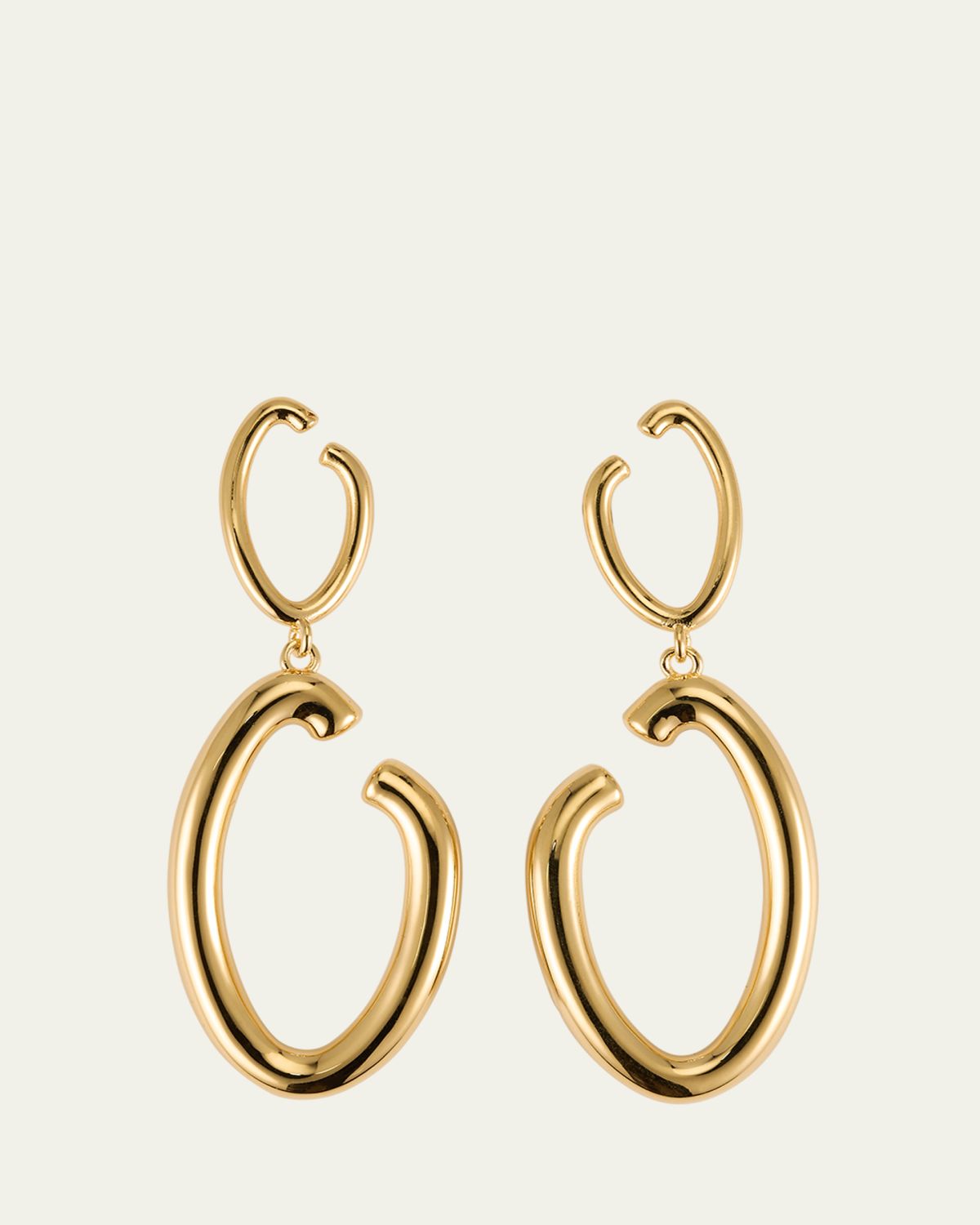 Oscar de la Renta O Drop Hoop Earrings