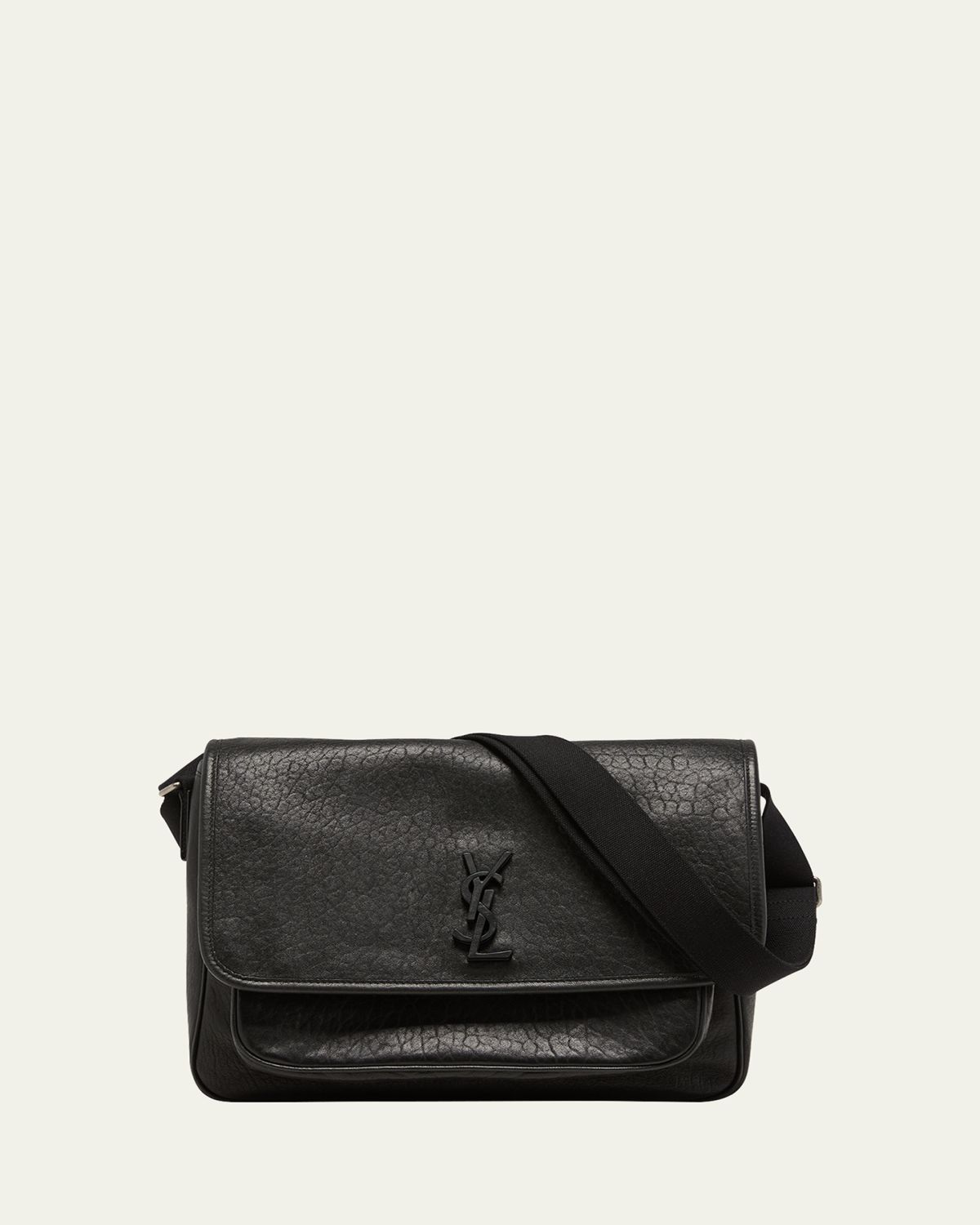 Saint Laurent Men's Niki YSL Messenger Bag in Grained Leather | Thumbnail 6 Saint Laurent Men's Niki YSL Messenger Bag in Grained Leather | Thumbnail 6