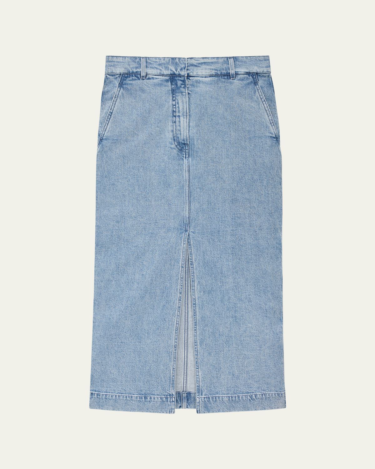 Another Tomorrow Denim Pencil Skirt