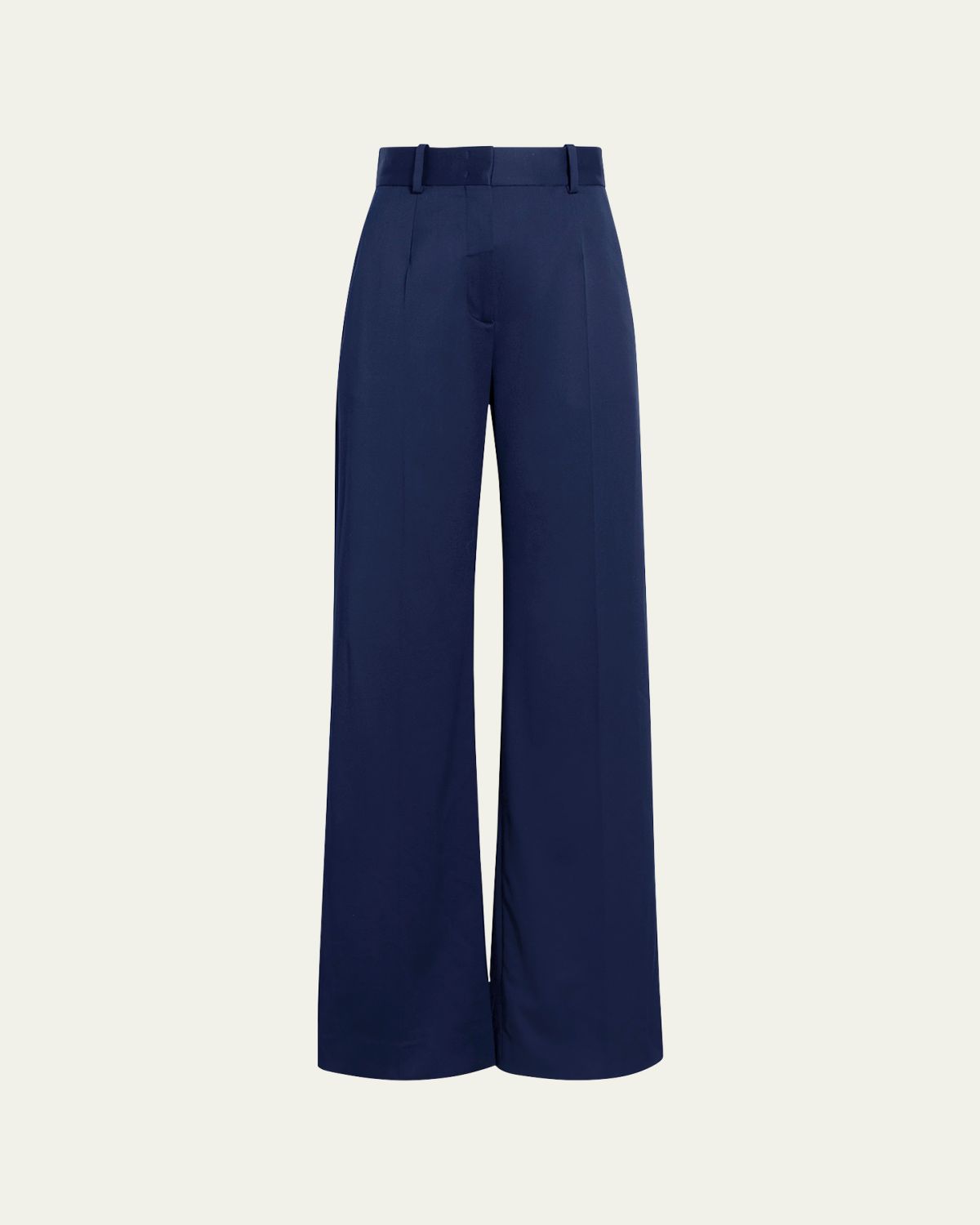 Another Tomorrow Pleated Wide-Leg Suit Pants