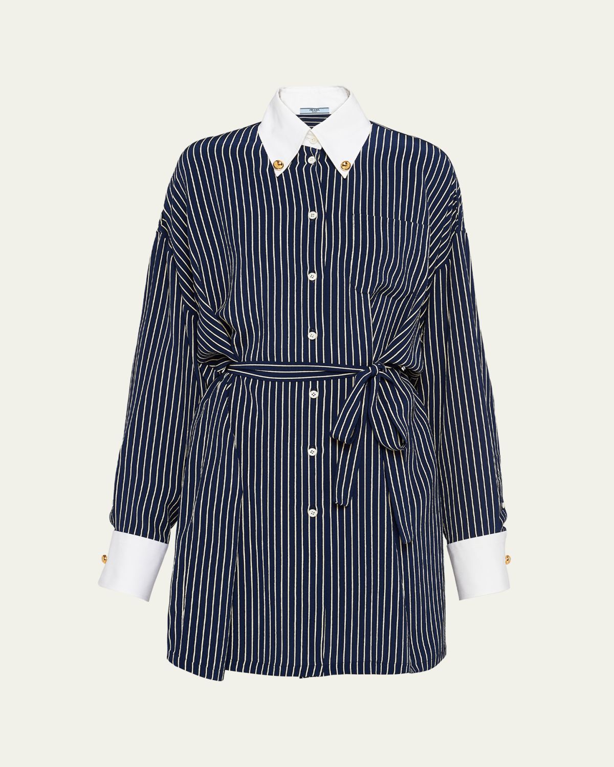 Prada Marocaine Stripe Oversized Shirt