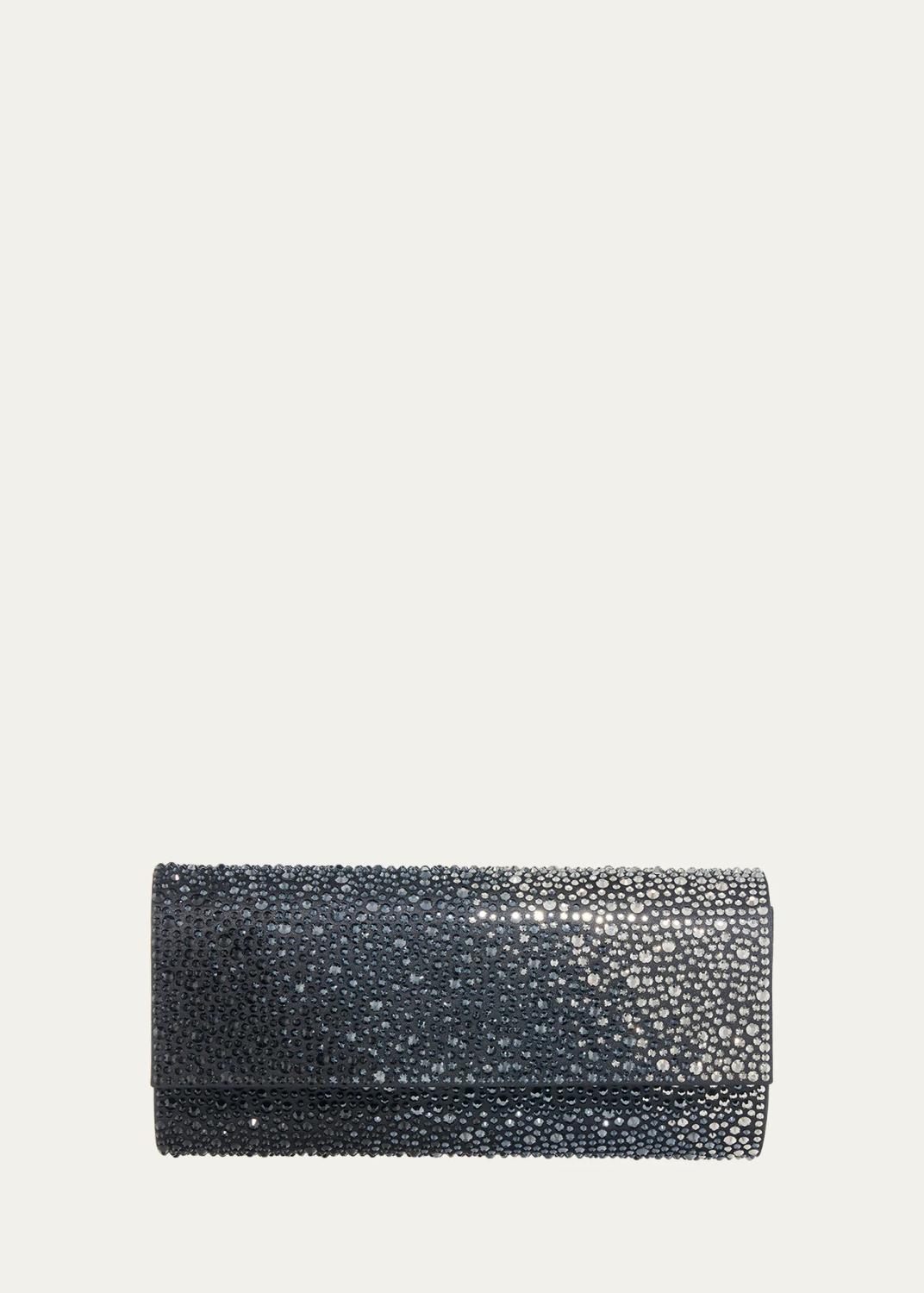 Perry Ombre Crystal Flap Clutch Bag