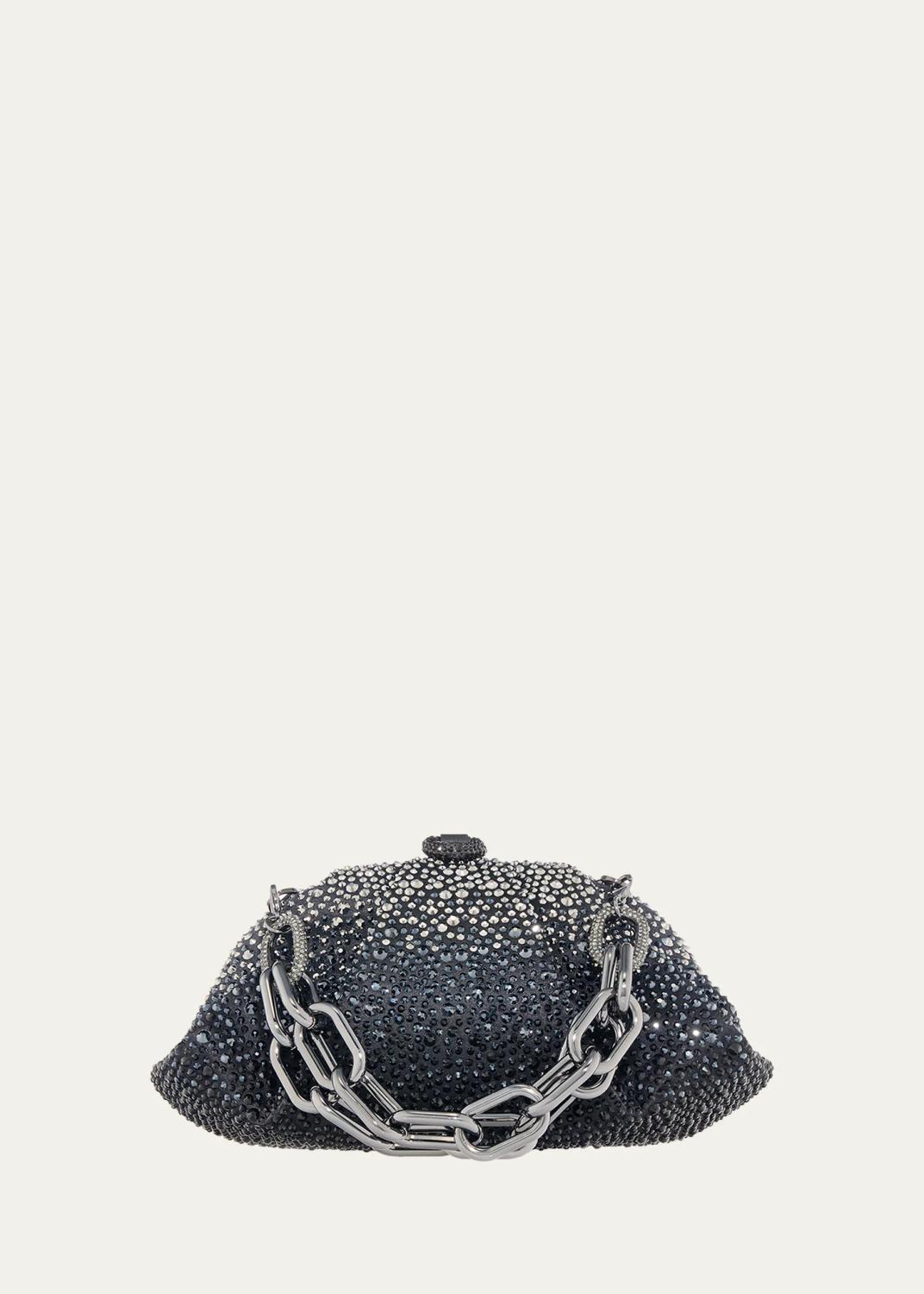 Gemma Pleated Ombré Crystal Top-Handle Bag Gemma Pleated Ombré Crystal Top-Handle Bag