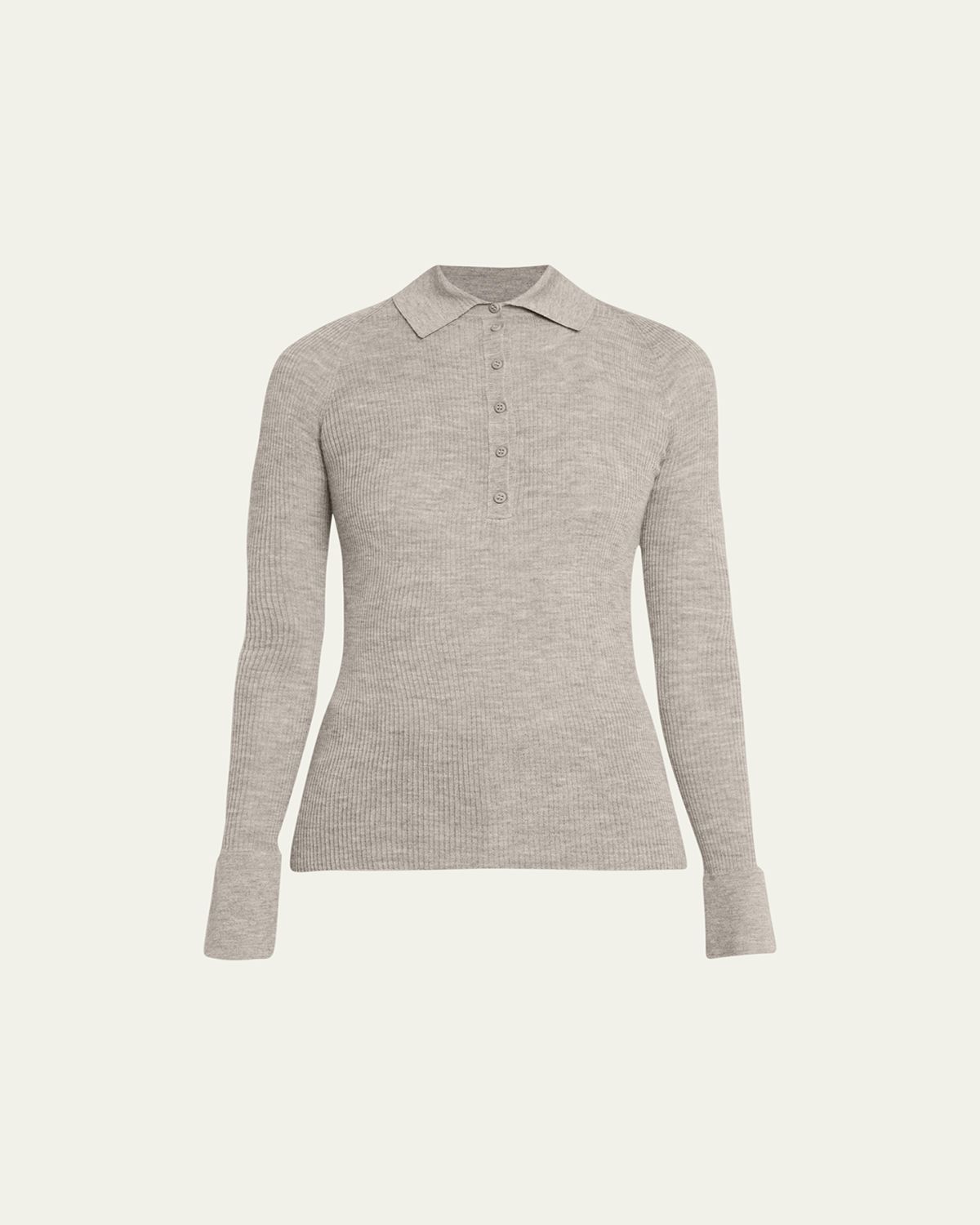SaSuPhi Ribbed Cashmere Polo Shirt